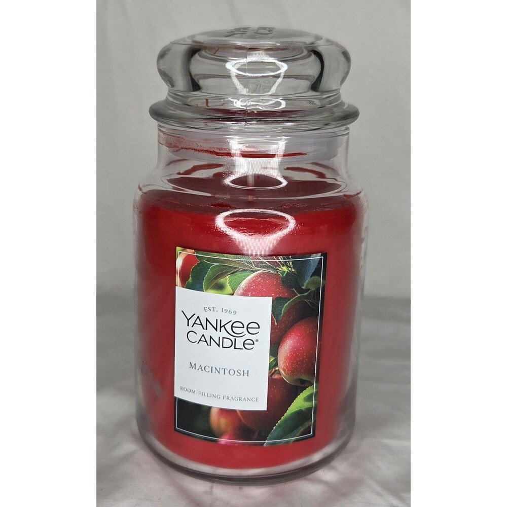 Yankee Candle Macintosh Apple Scent 22oz Large Brand New Jar Candle Housewarmer